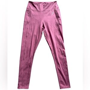 Gymshark 28” Mauve Leggings with Pockets - Size L/XL